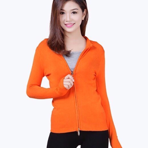 Áo khoác len dây kéo 2 đầu