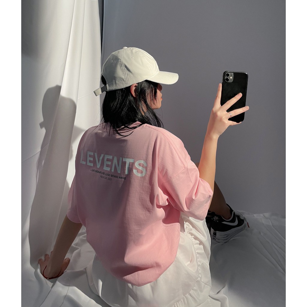 ←★→Áo thun LEVENTS XL Logo/ Pink White