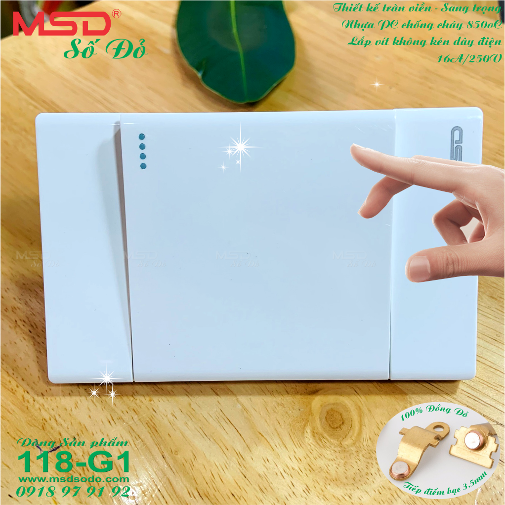 CÔNG TẮC CẦU THANG LỚN - 1 NÚT NHẤN - 118G1-MSD-B6