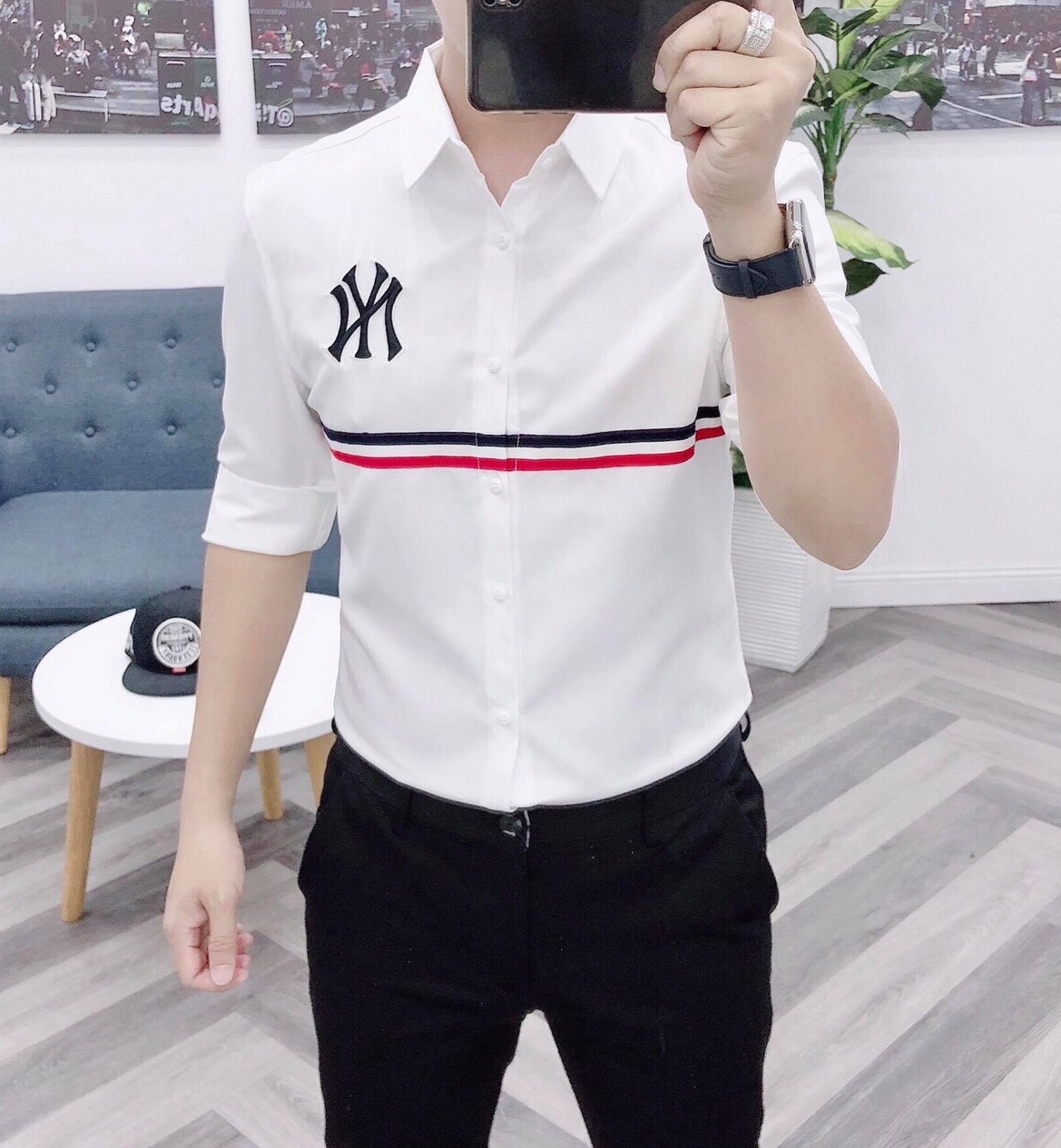 [HCM]Áo Sơ Mi Trắng NY Chuẩn Soái Ca SM31