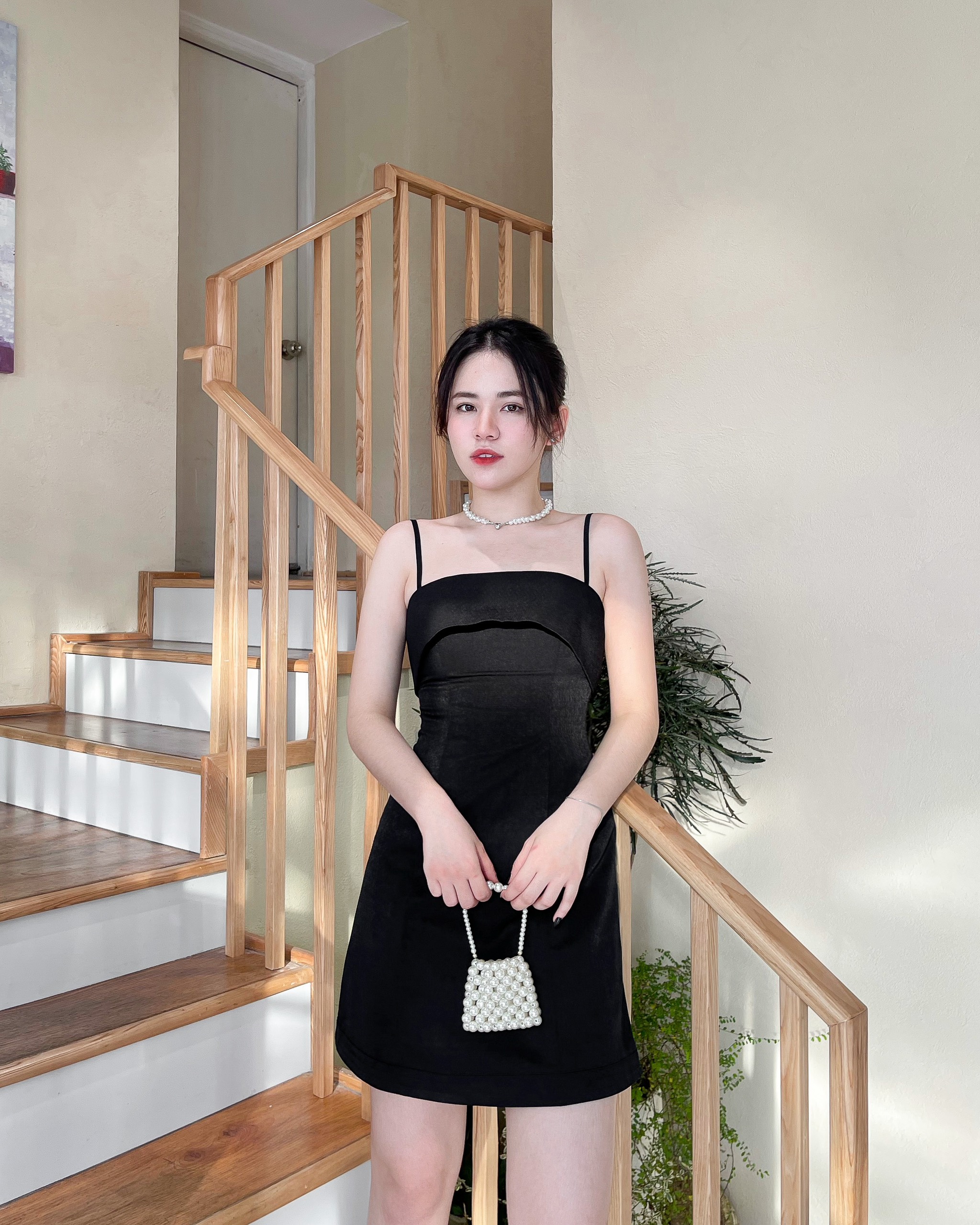 ZAREEN | ĐẦM 2 DÂY DÁNG A DAX54 - ĐEN