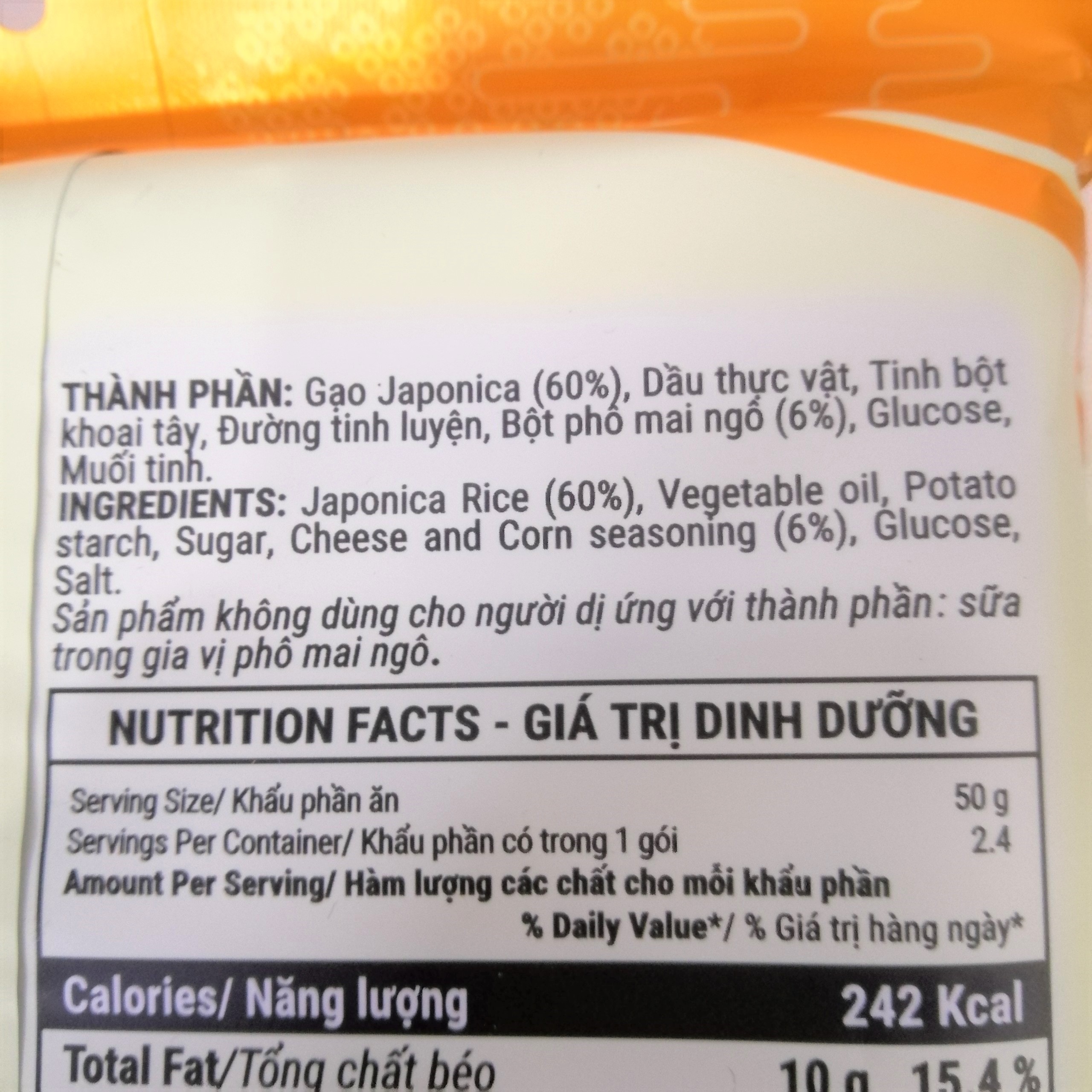 Bánh Gạo One One Vị Bắp Phômai (Gói 118g) (Giảm 20K ship cho đơn từ 49K)