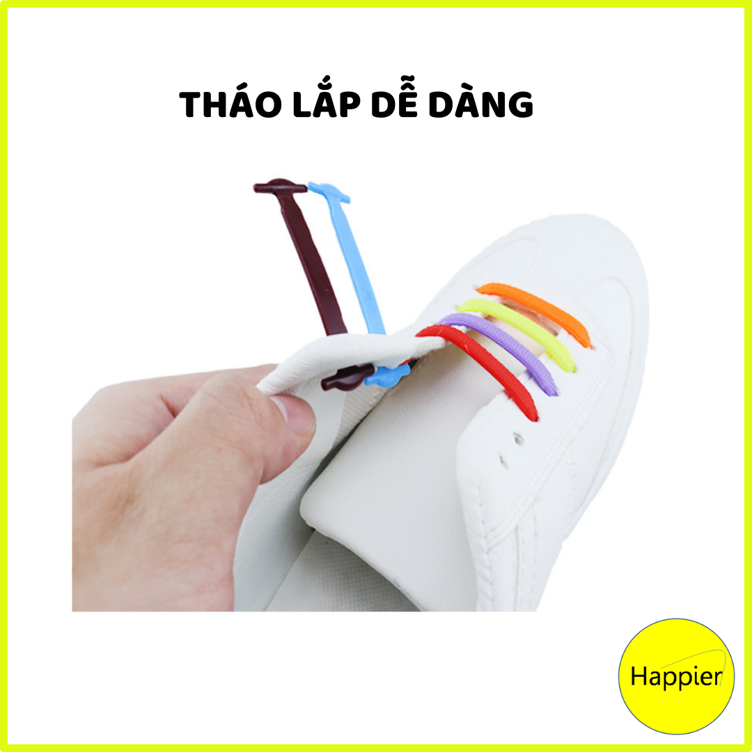 Dây Giày Silicon Co Giãn 16 Chiếc