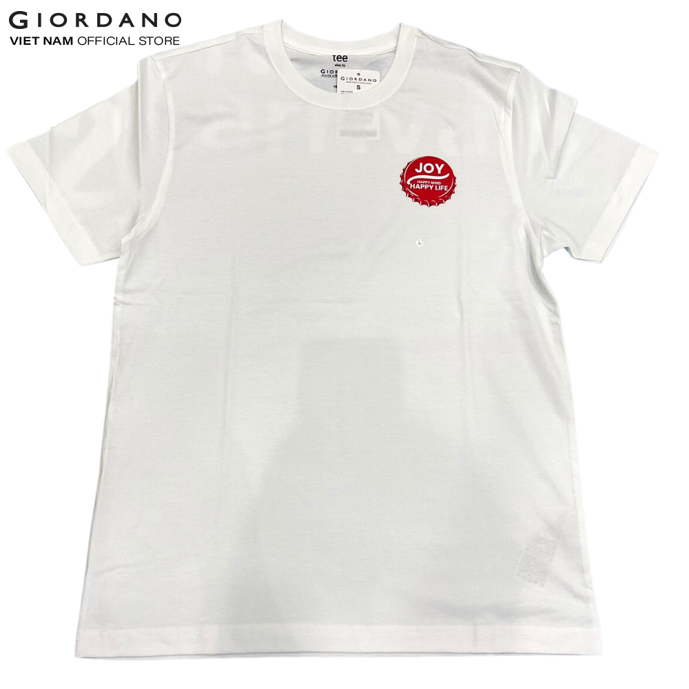 Áo thun nam ngắn tay in hình printed tee giordano 01093301