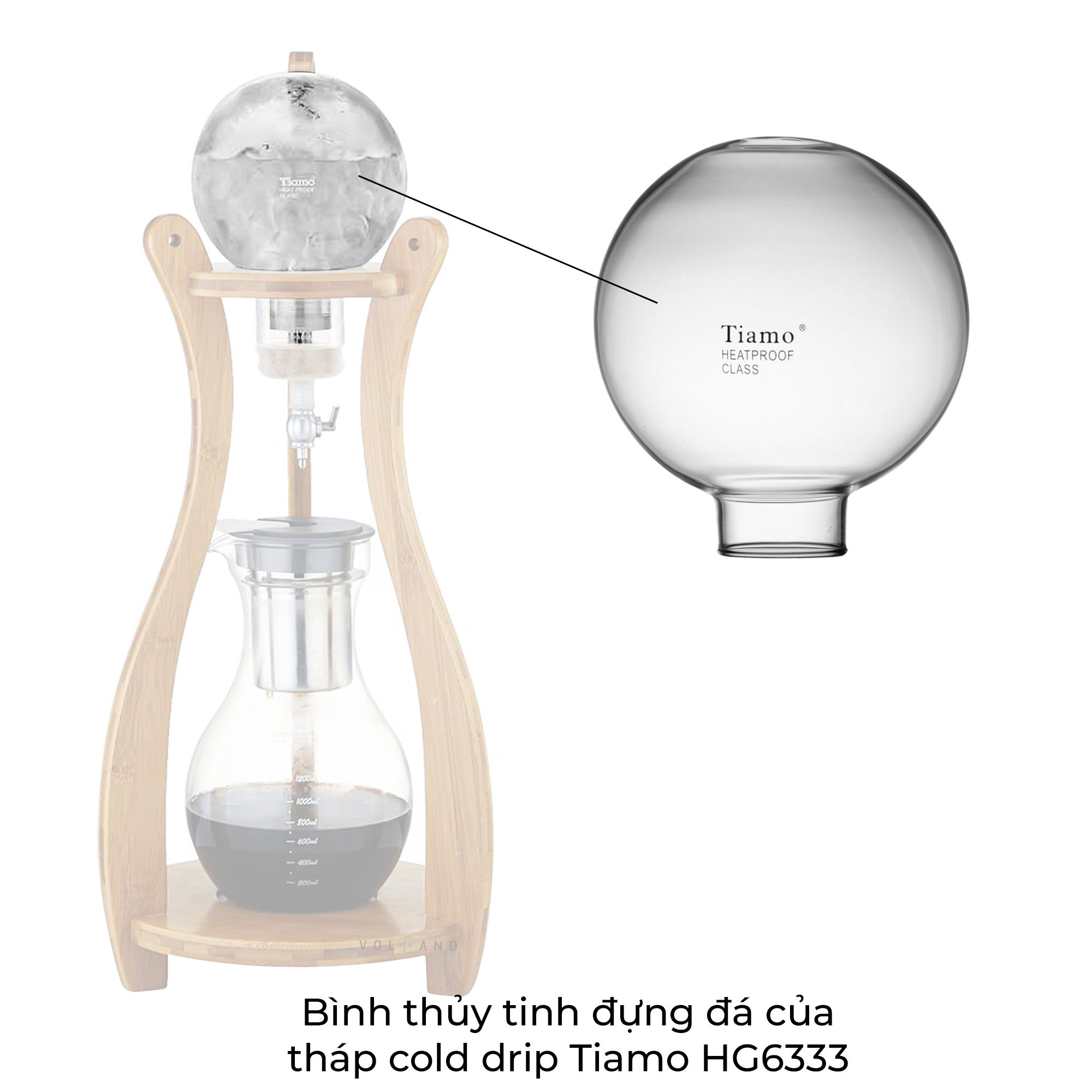Bình thủy tinh đựng đá cold drip HG6333 Tiamo