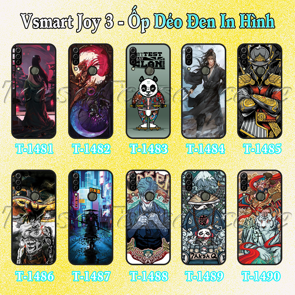 [HCM]Ốp lưng Vsmart Joy 3 dẻo đen in hình Samurai X cực ngầu