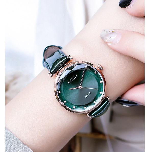 [HCM]Đồng Hồ Nữ Kezzi 1900 Dây Da