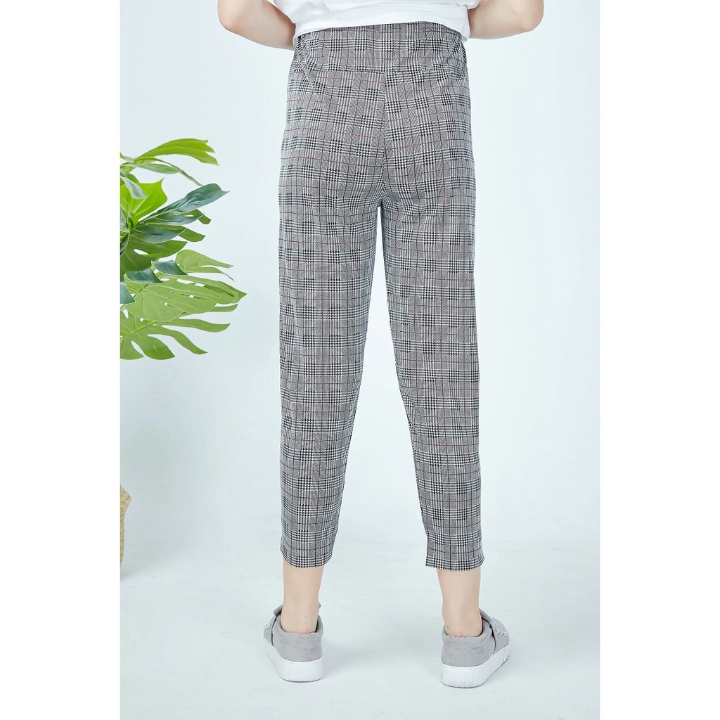 Quần thun lửng caro - Quần bầu, quần bigsize
