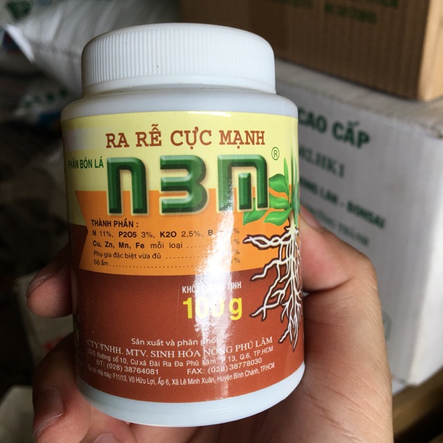 Phân bón npk ra rễ cực mạnh n3m hủ 100gram
