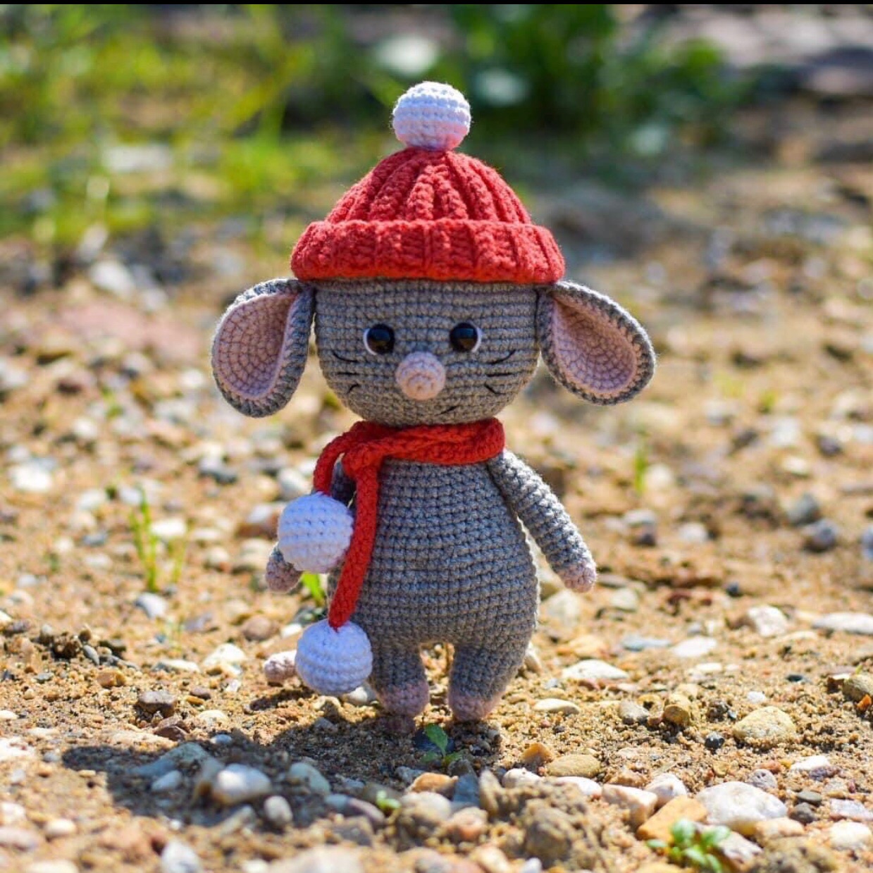 [HCM]Thú len nhồi bông handmade - Chuột handmade