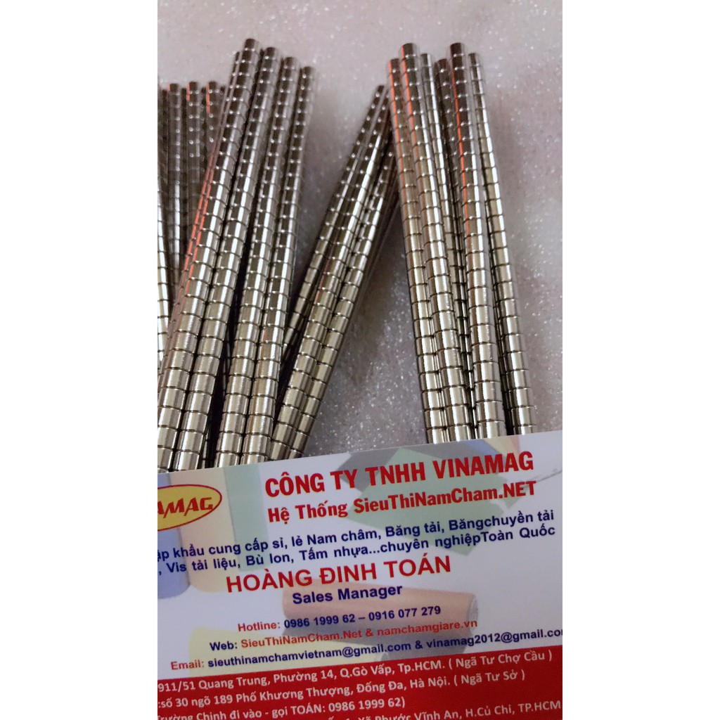 nam châm viên D5x4mm vĩnh cửu siêu mạnh ( 10 viên)