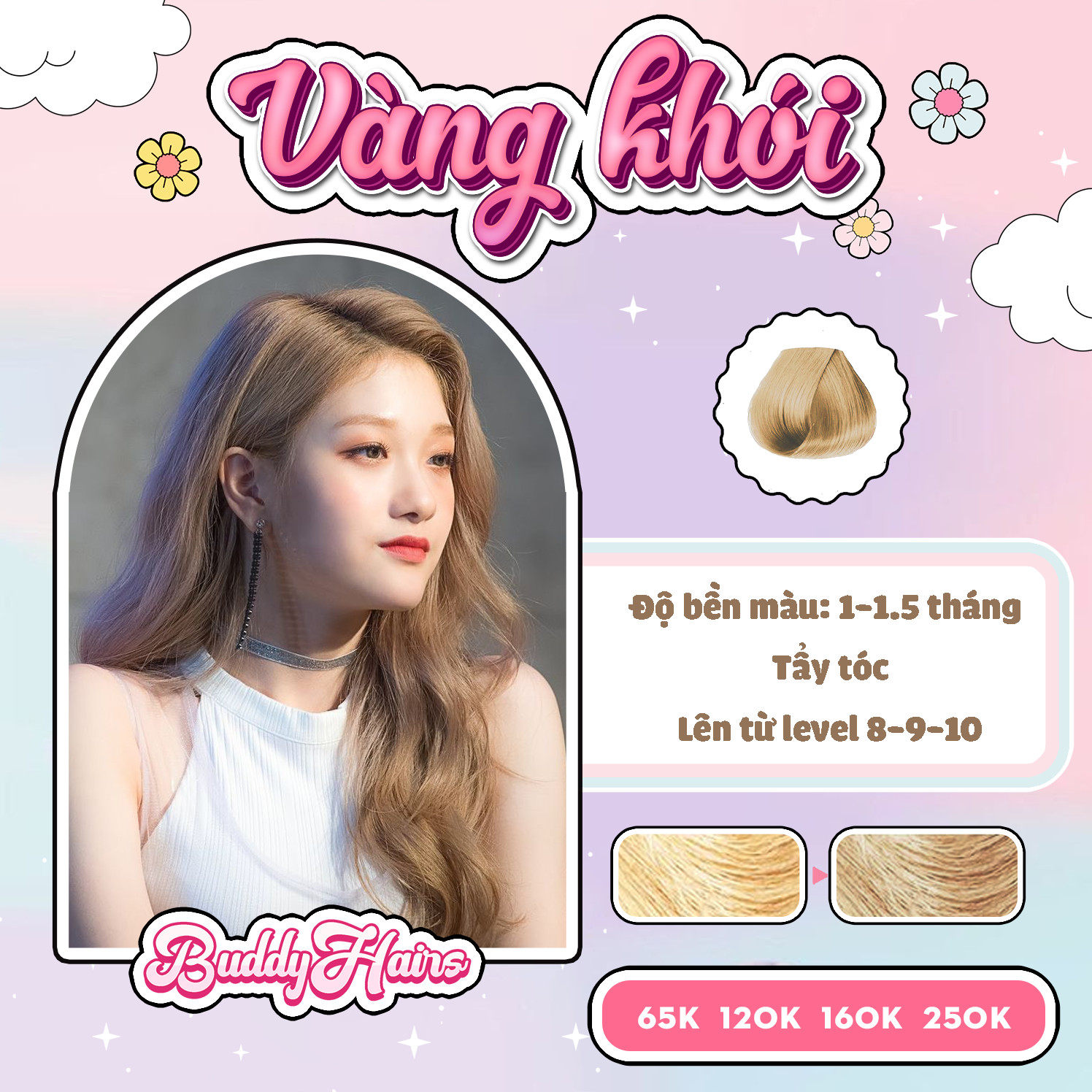 Thuốc nhuộm tóc Vàng khói buddyhairs