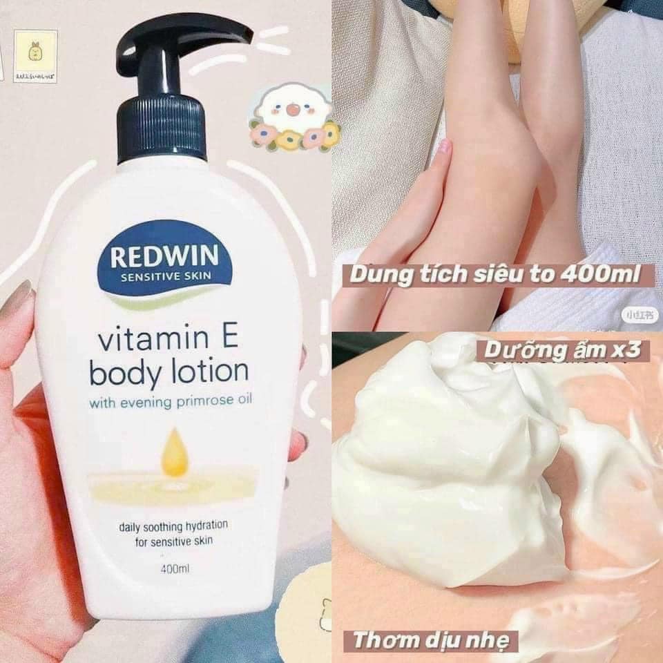 Sữa dưỡng thể Redwin Vitamin E Body Lotion Úc 400ml