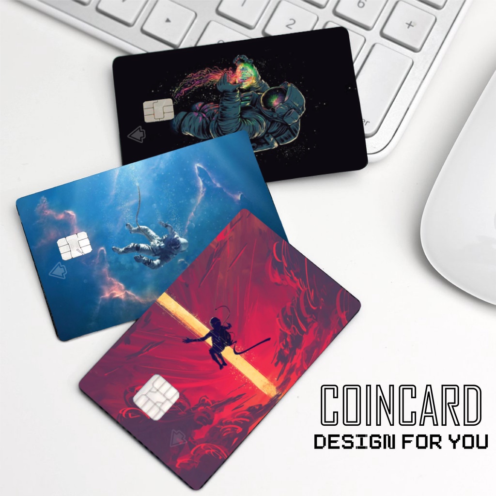 "Astronaut wallpaper ‍"(Decal dán Thẻ ATM, debit, thẻ từ, thẻ chung cư, bảo vệ thẻ) | Dán thẻ ATM COINCARD