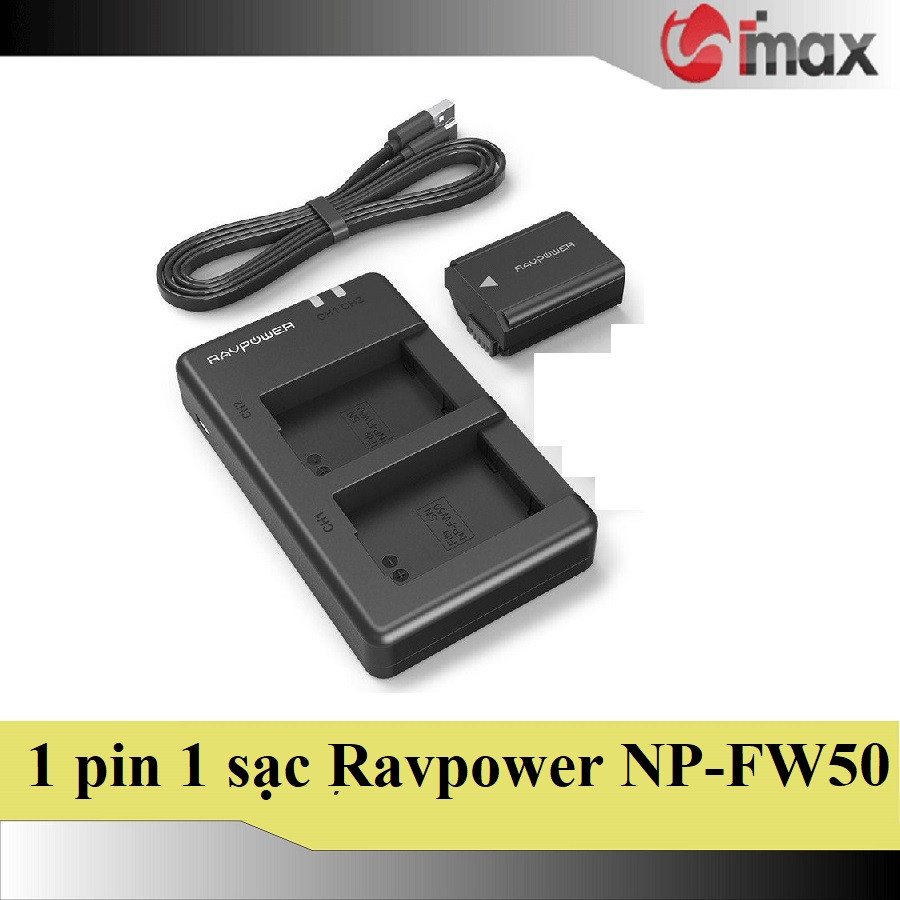 Bộ 01 pin & 01 sạc máy ảnh Ravpower NP-FW50 RP-PB056