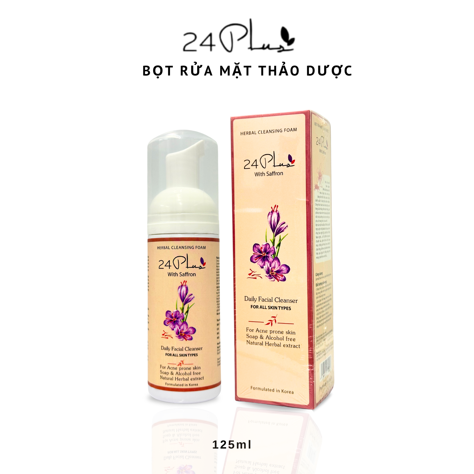 Bọt rửa mặt thảo dược nghệ tây 24 PLUS