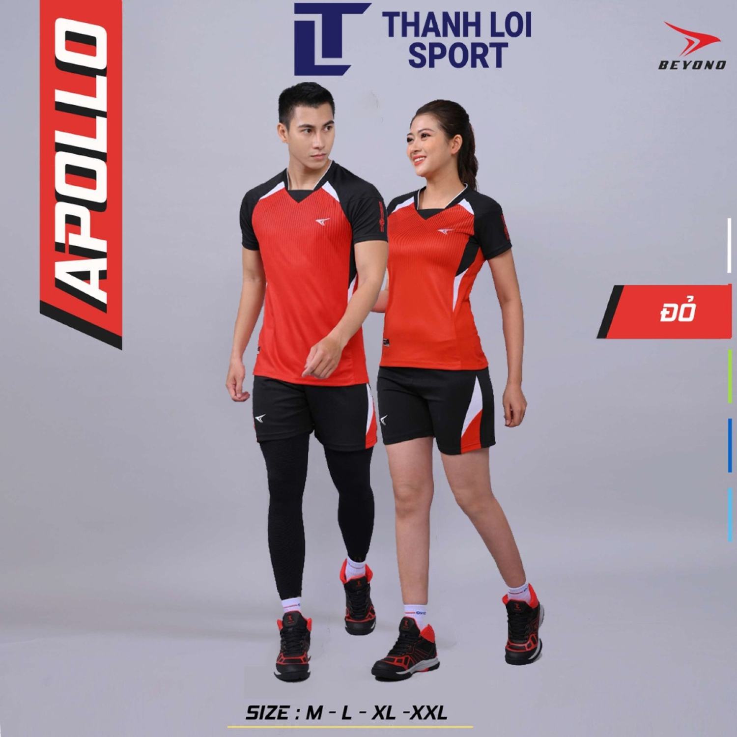 Quần áo thể thao, bóng chuyền nam nữ Beyono Apollo Đỏ thoáng mát