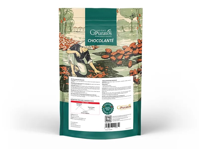 Socola hạt nút đen Grand-Place Puratos Chocolante 58% 100gr / 200gr / 500gr chia lẻ từ túi 1kg