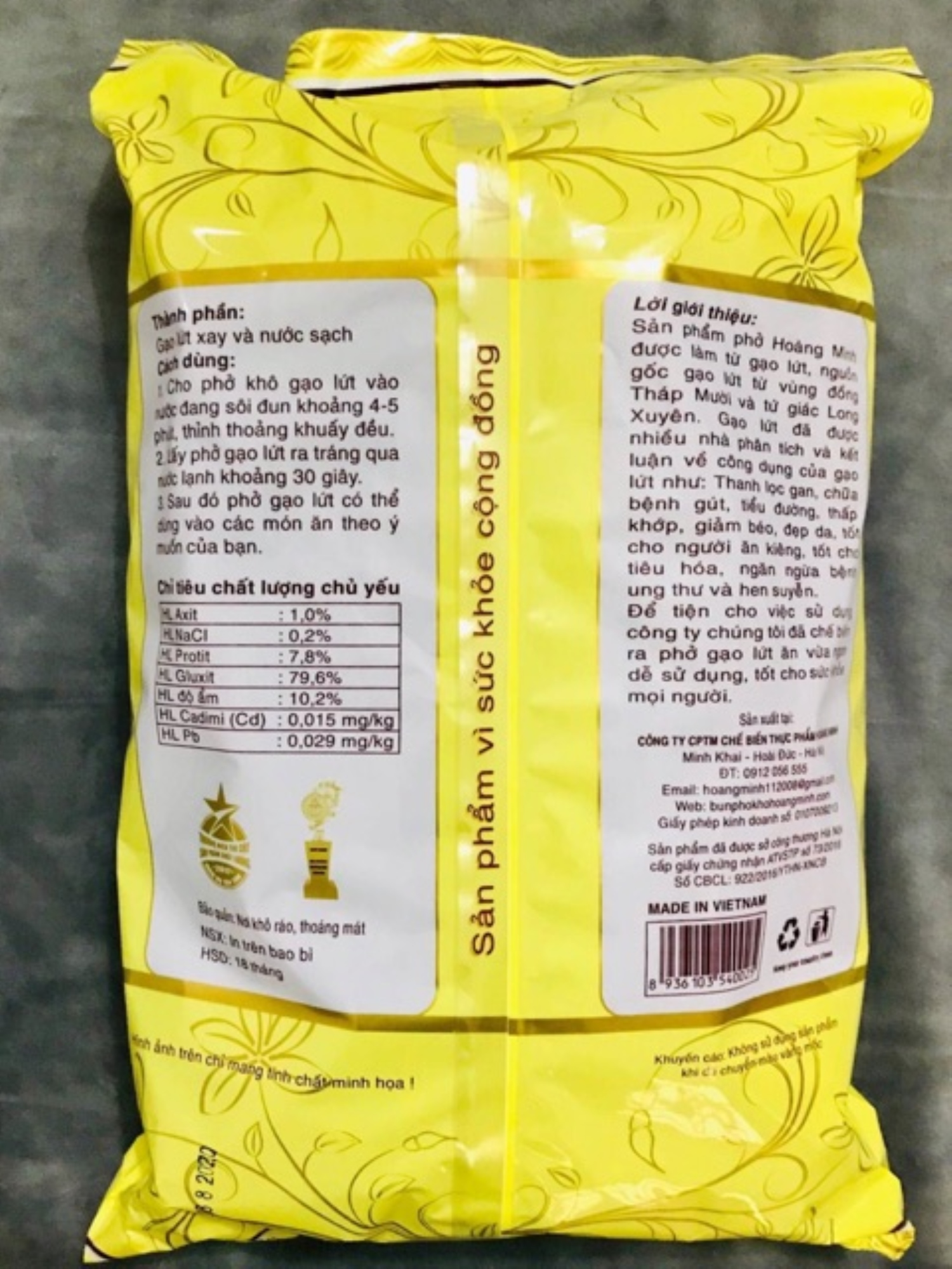 Đặc sản Phở gạo lứt Hoàng Minh 500gr
