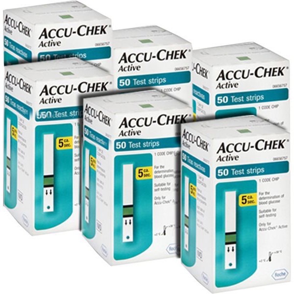 [HCM]QUE THỬ ĐƯỜNG HUYẾT ACCUCHEK ACTIVE (50 QUE)