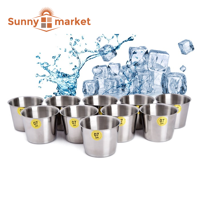 Combo 10 Ly inox 304 cao cấp Thuận Phát, khuôn inox làm bánh plan, làm rau câ, làm đá nhiều size