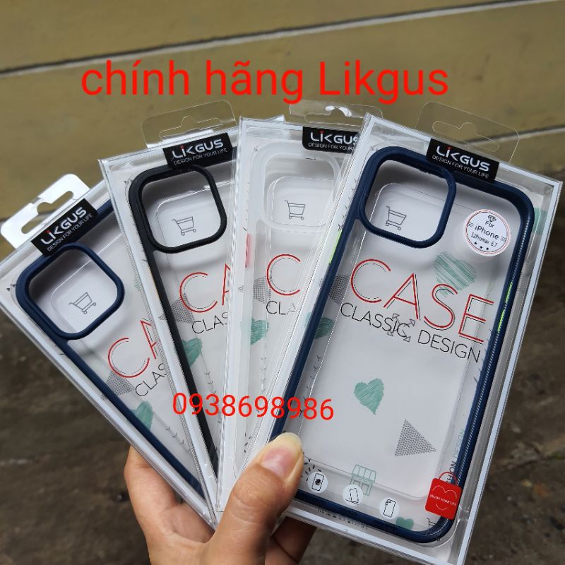 ốp LIKGUS lưng trong viền camera bo iphone 13 pro max/13/13 pro/12 6.7/12/12 pro/12 mini/11 pro max/11/11 pro chính hãng