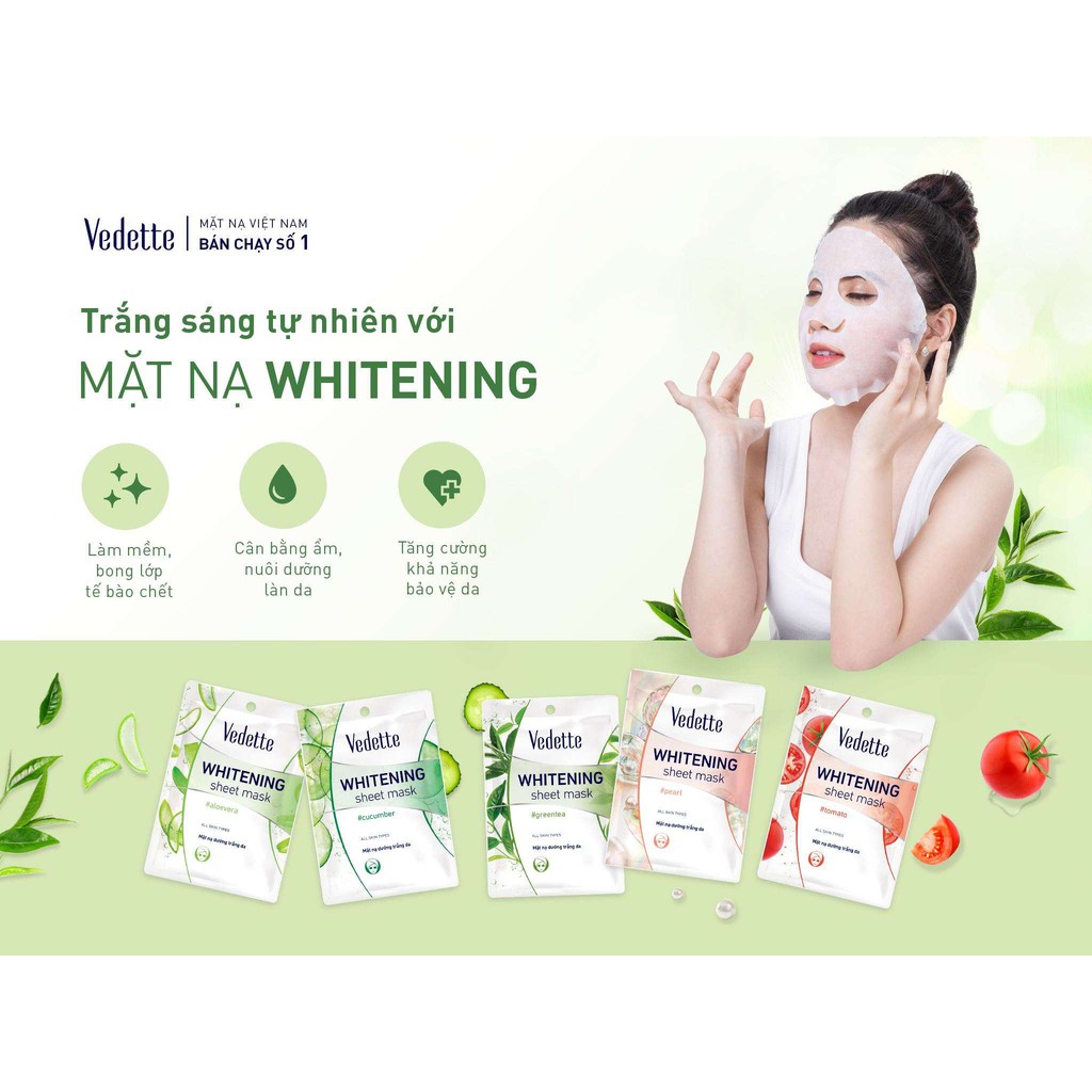 Mặt nạ giấy Vedette Trà Xanh 22ml (TPM018)