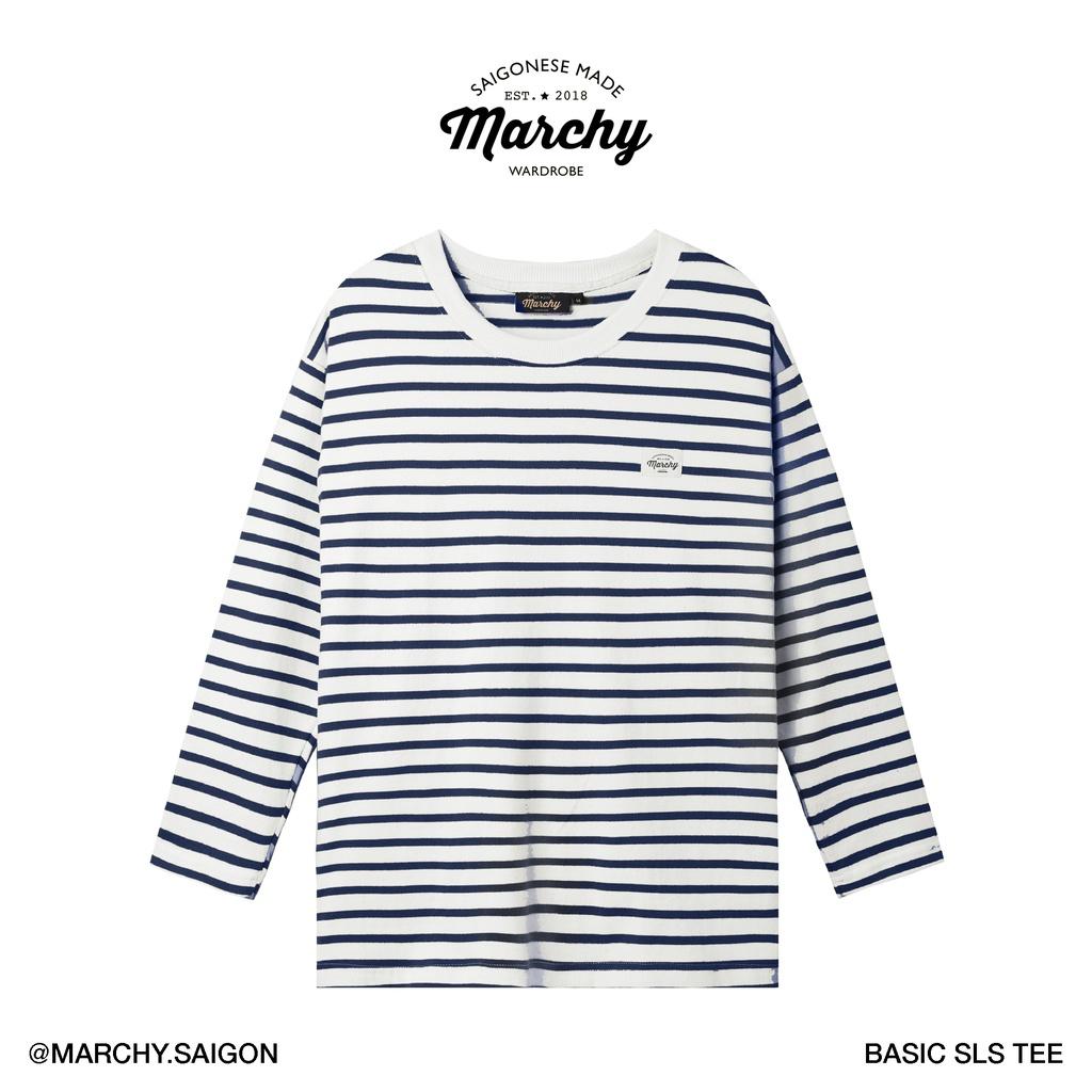 MARCHY - Basic SLS Tee - Áo thun sọc tay dài dành cho nam nữ - Áo thun tay dài thời trang, phong cách trẻ trung