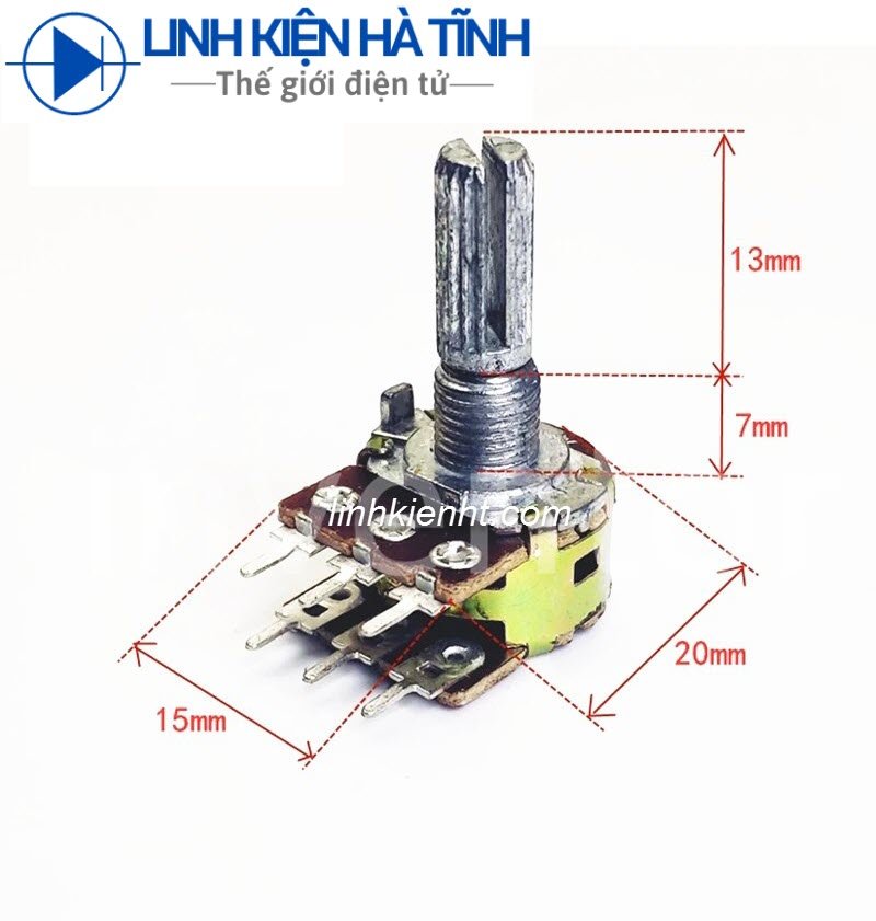 10 Chiết áp âm thanh đơn và đôi 50K chiều dài cần 20mm chiết áp 50k 20mm