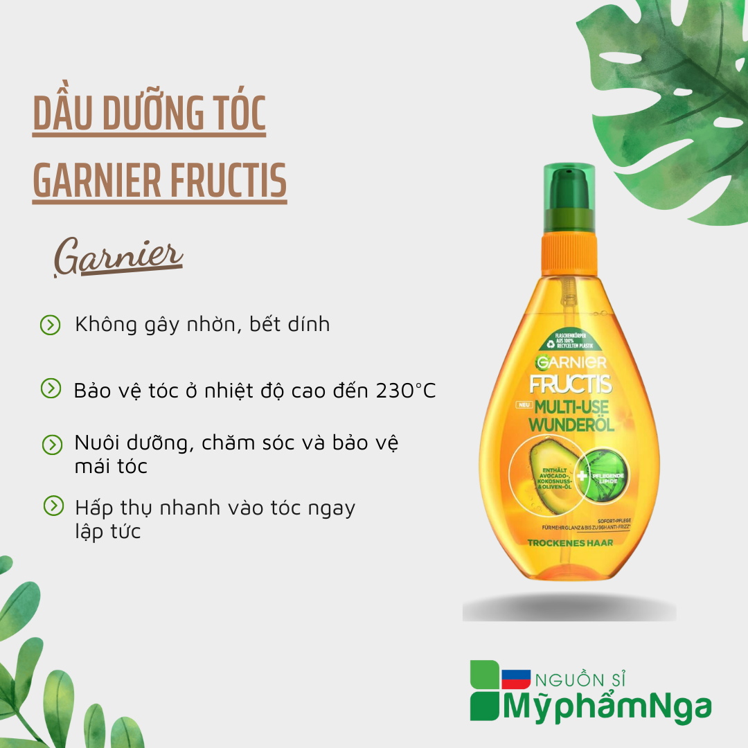 Dầu dưỡng tóc Garnier Fructis siêu phục hồi mềm mượt tóc