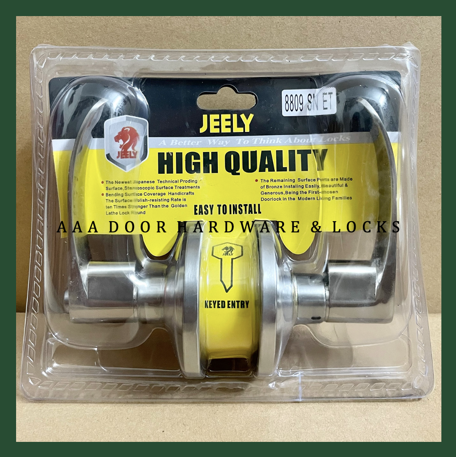 [JEELY.8809] Khoá Tròn Gạt Jeely 8809 (tay nhẹ) mạ inox hàng công ty