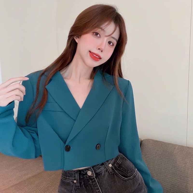Áo vest croptop dài tay mỏng