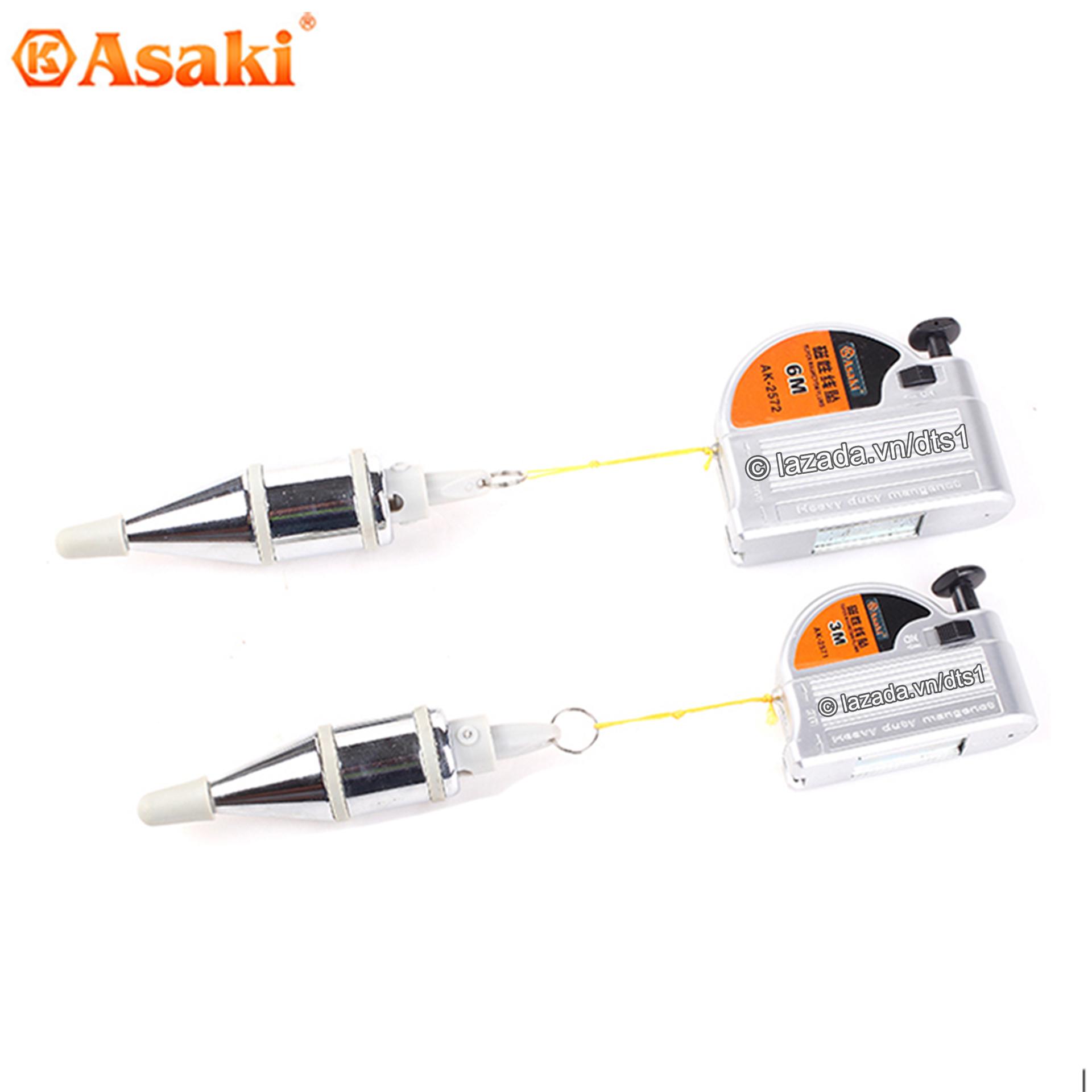 Quả dọi có từ tính 3m*300g, 6m*400g Asaki (Lập lòn từ tính)