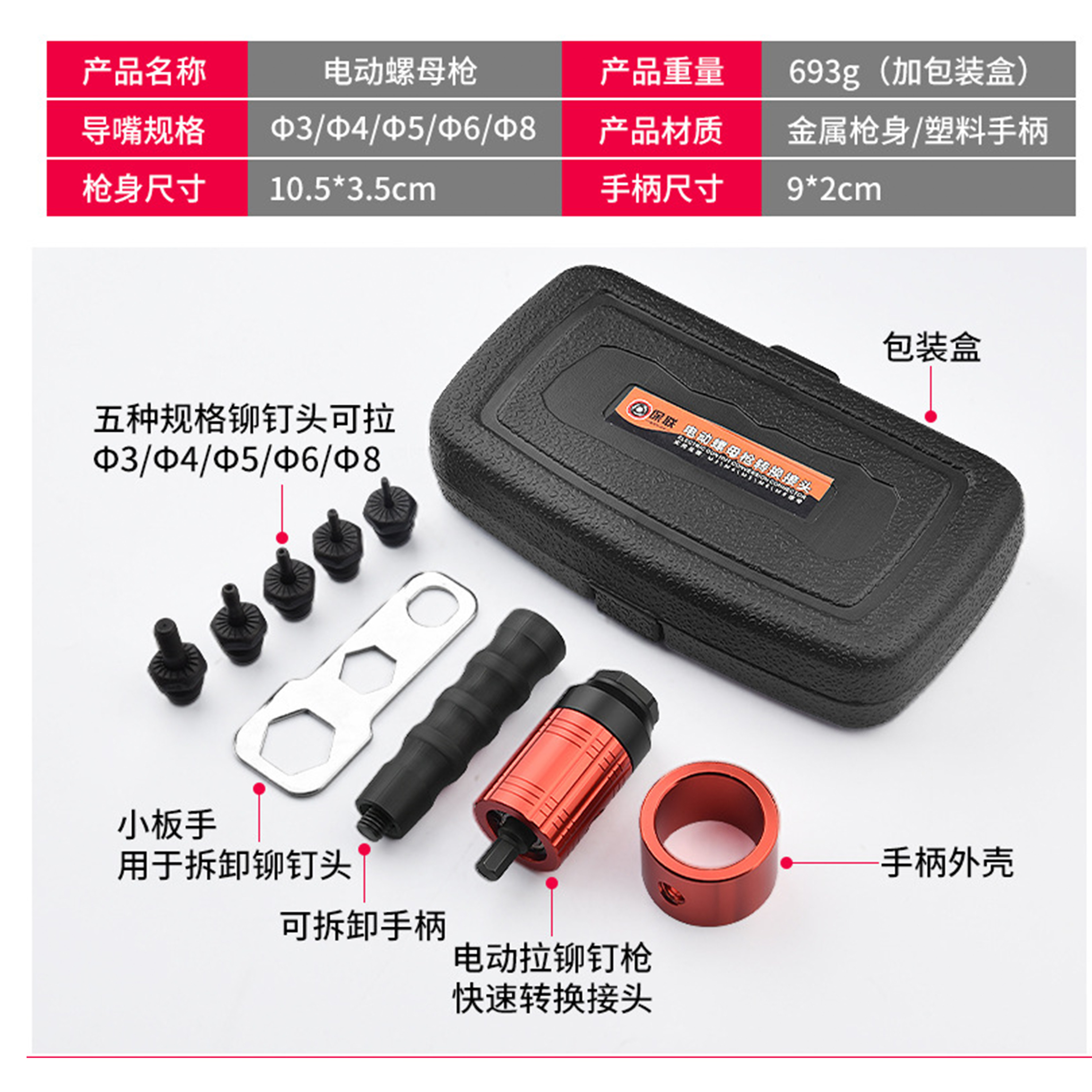 Đầu kít rút ốc tán lắp máy vặn bulong,khoan pin
