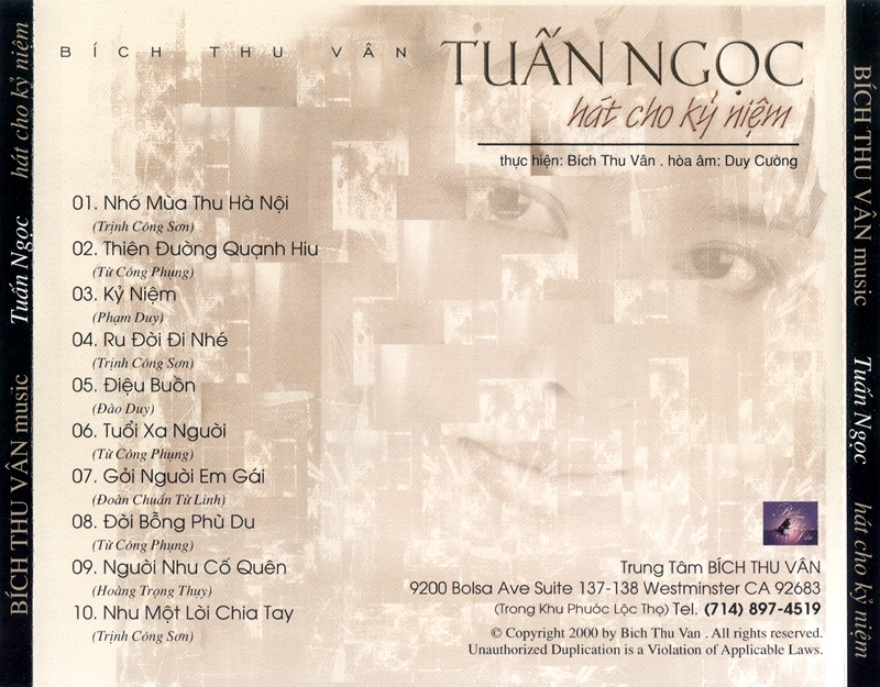 Bộ 6 đĩa cd nhạc Tuấn Ngọc 2