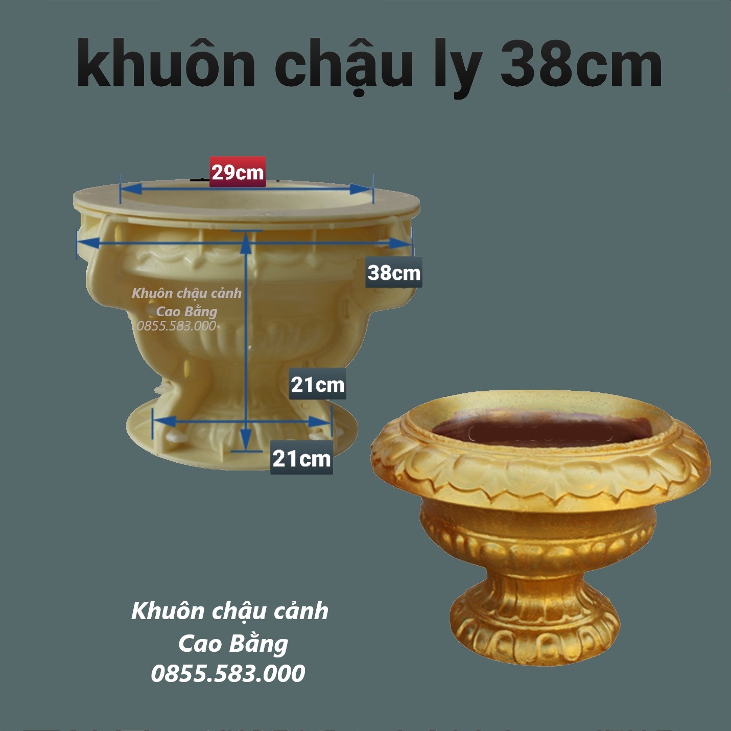 Khuôn đúc chậu ly - khuôn chậu đổ đáy (khuôn chậu ABS siêu bền )