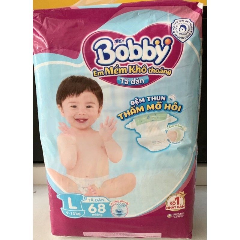 Tã dán bobby M76/L68/XL62/XXL56
