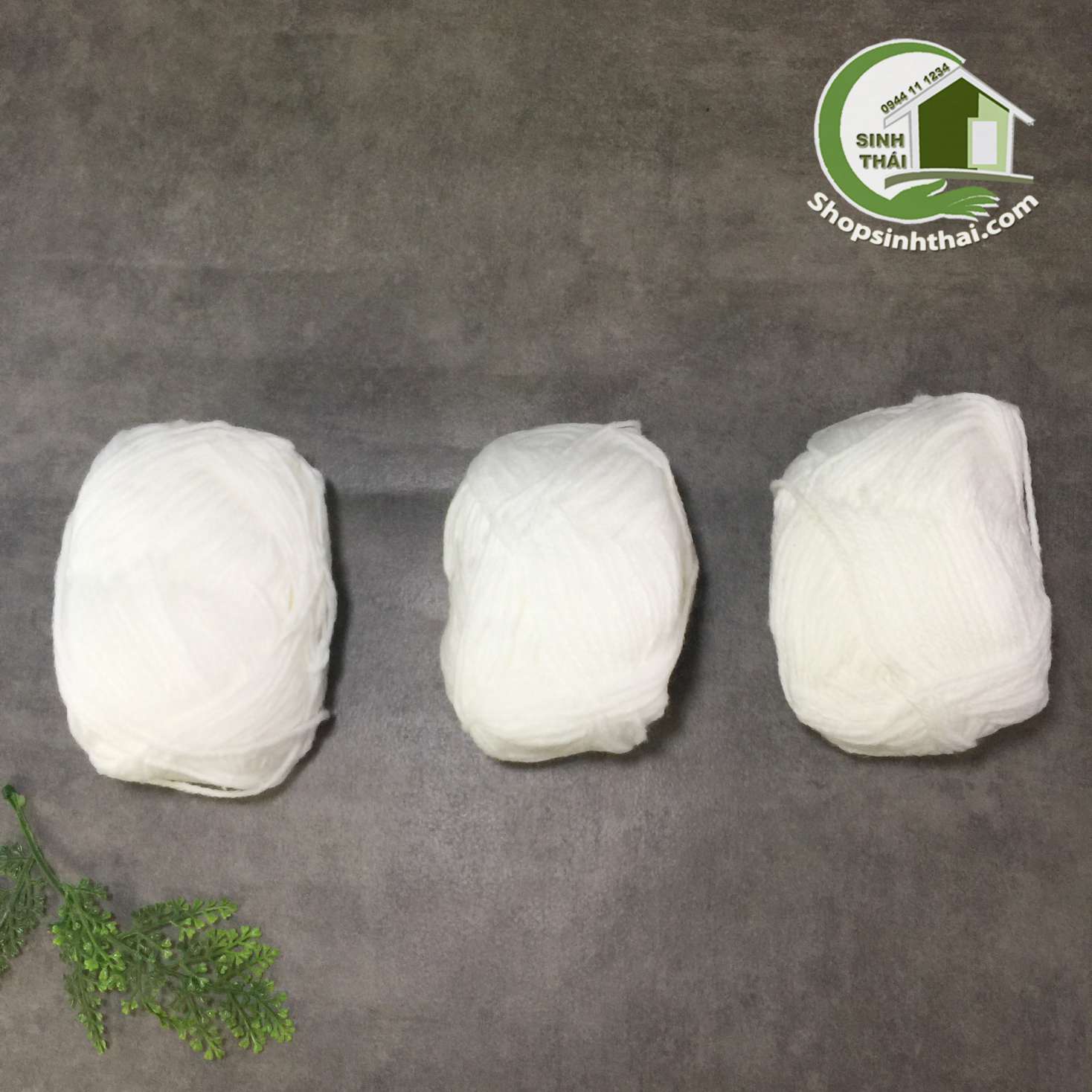 [HCM]Len sợi đan móc màu trắng