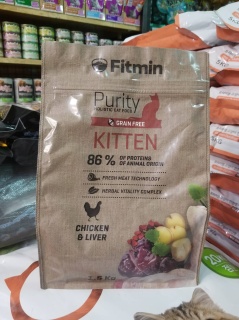 HCMThức ăn cho mèo trưởng thành Fitmin Purity Grain Free Indoor 1,5kg thumbnail
