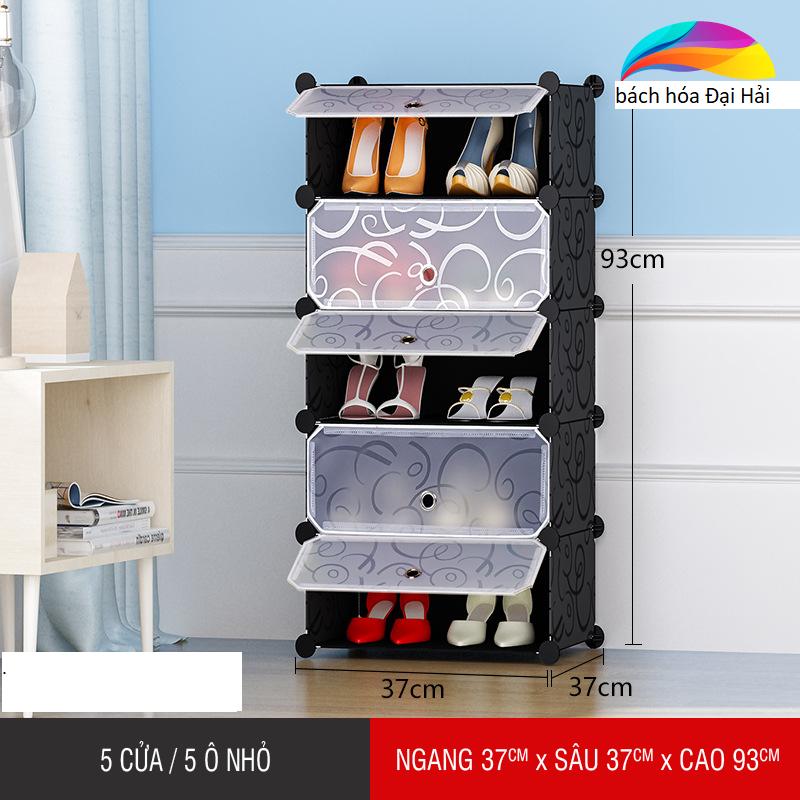 Kệ giày 5 ngăn, tủ giày lắp ghép 5 ô