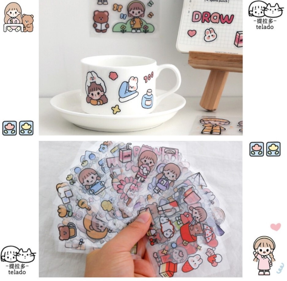 Bộ sticker 2d dễ thương