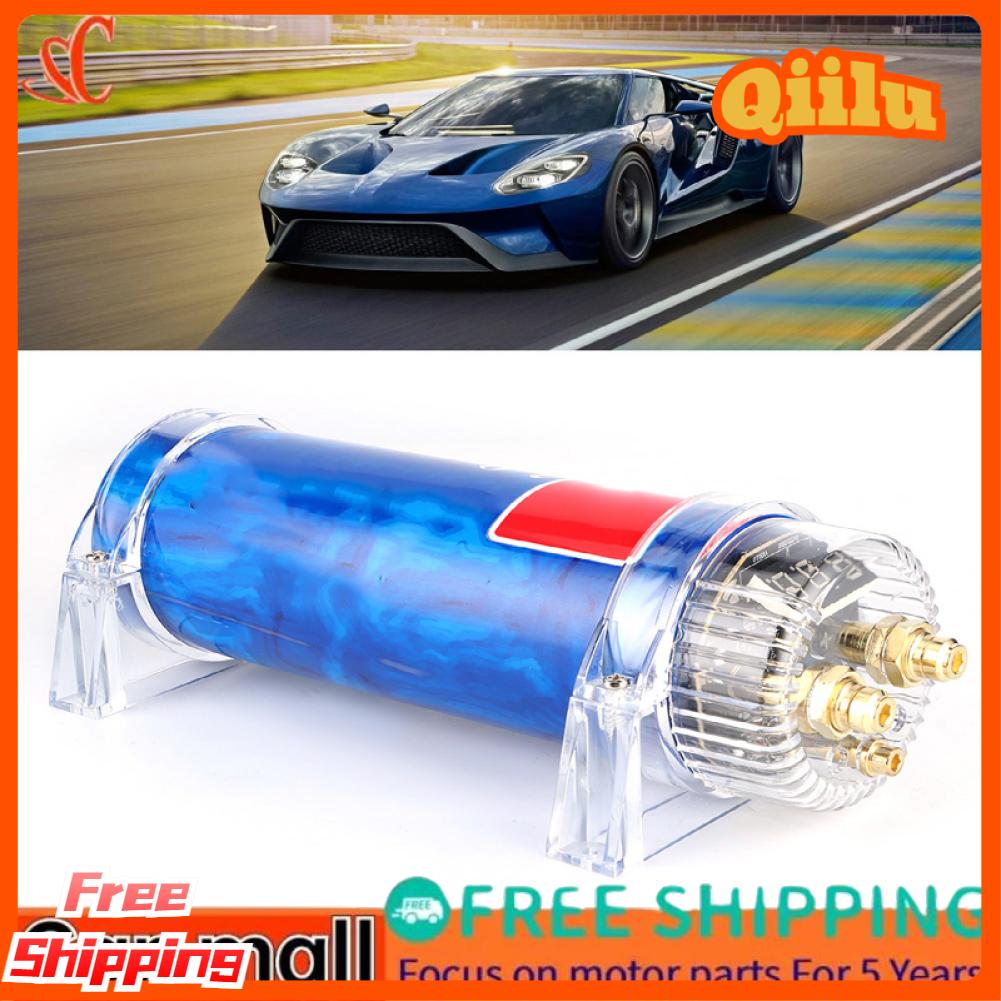 3.0 Farad Car Audio Power Capacitor Amplifier Regulator Stabilizer Blue Color Modified Auto Parts