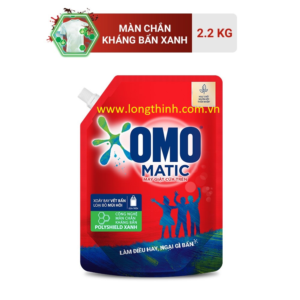 [HCM]Thùng 04 túi nước giặt máy OMO Matic 2.2kg