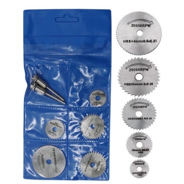 Bộ Lưỡi cắt mini dùng cắt gỗ thép HSS 7 chi tiêt