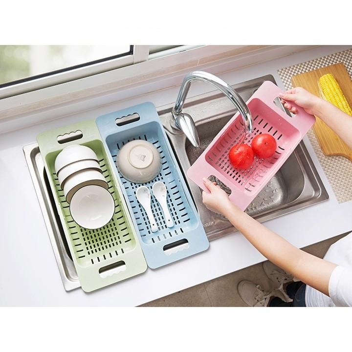 Rổ gác bồn rửa chén gấp gọn thông minh