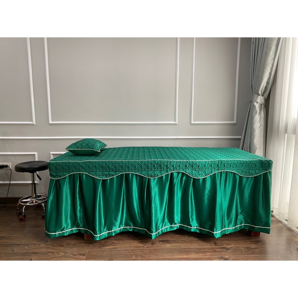 Ga giường phi lụa trần bông cao cấp cho spa, nối mi, phun xăm, thẩm mỹ