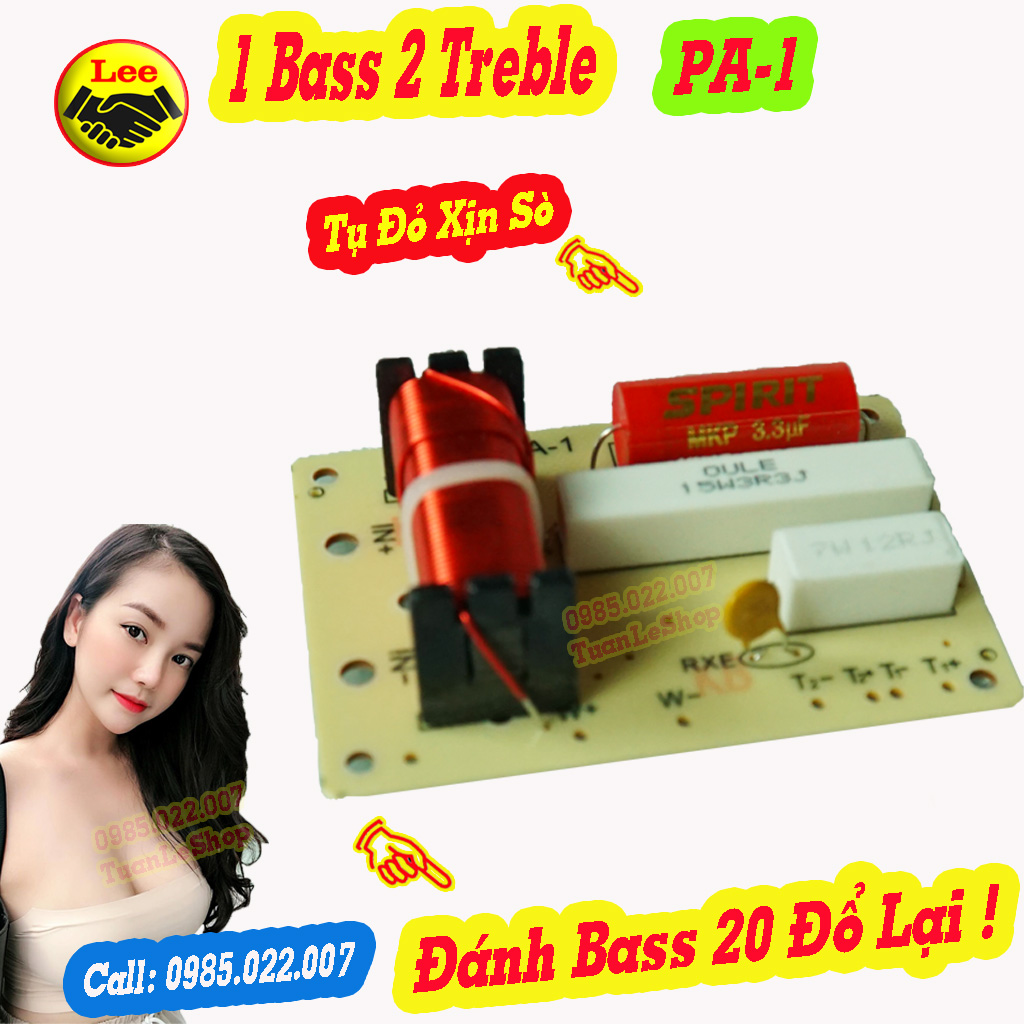 Mạch phân tần 1 bass 2 treble pa-1,mach phan tan 3 loa - giá 1 mạch loa