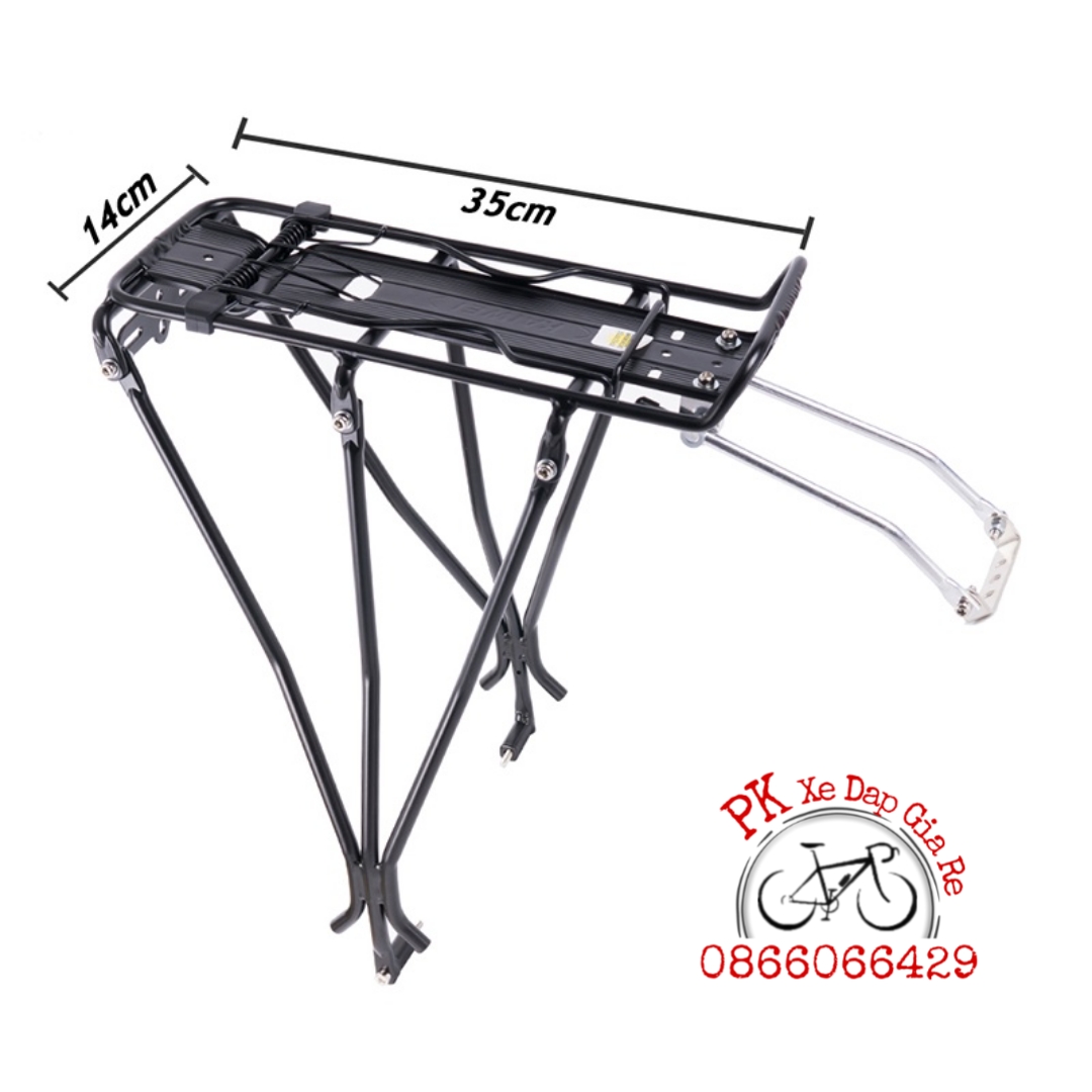 Gác baga Nhôm xe đạp thể thao, Baga sau xe đạp 3 càng chịu tải cao, lắp ráp dễ dàng