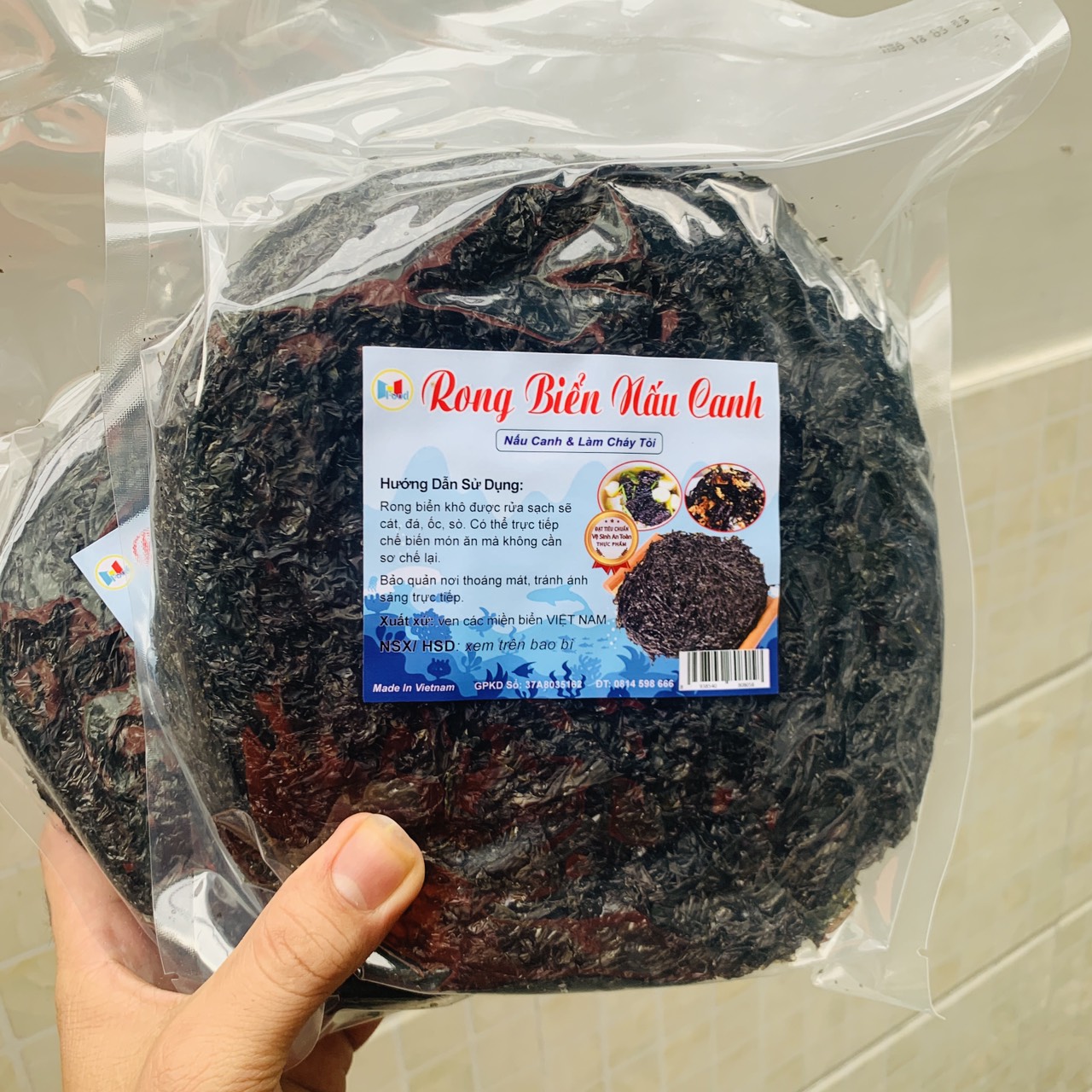 Rong biển nấu canh & làm cháy tỏi gói 100gram - rong khô