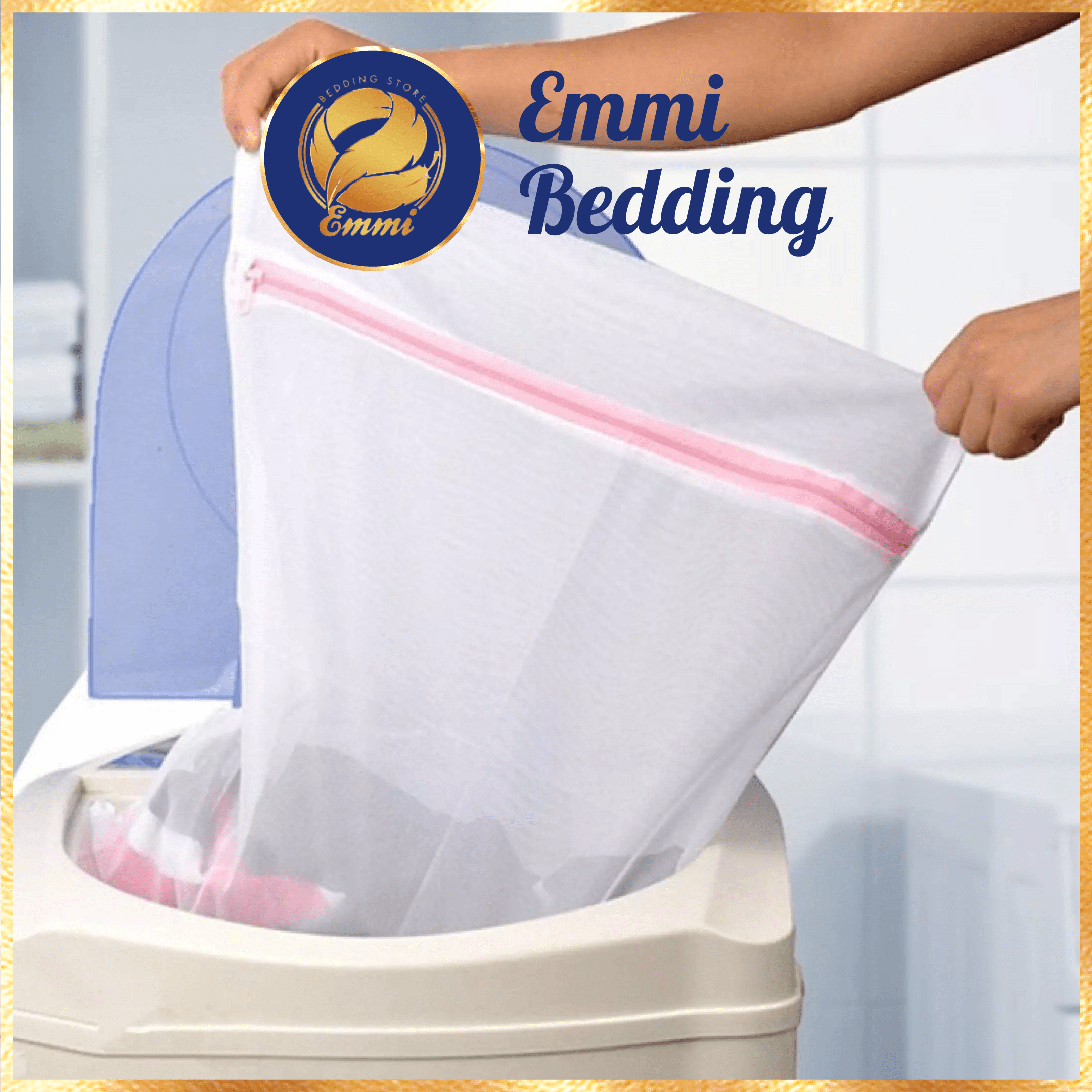Túi lưới đựng chăn Emmi M30 kích cỡ 60x60, túi lưới giặt đồ kết cấu cước siêu bền, chịu nhiệt, chống rúi sợ, sổ lông, dùng tốt cho máy giặt quần áo, đựng đồ mùa đông